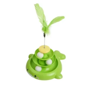 Cat Tower Track With Spring Feather for Cat And Kitten Play.