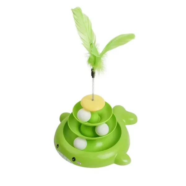 Cat Tower Track With Spring Feather for Cat And Kitten Play.