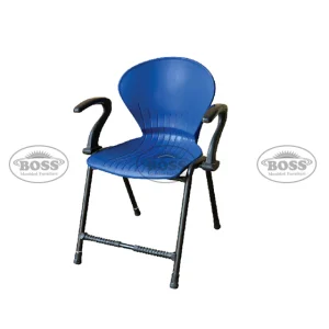 Boss B-06-A Steel Plastic Peacock Shell Chair with Arms