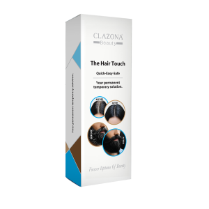 Clazona Beauty, The Hair Touch, Permanent Temporary Solution, Natural Brown Hair Color.