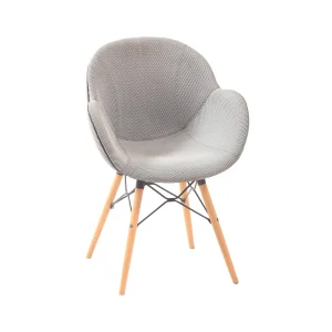 Oval Shell Chair With Cushions With Wooden Legs Model SP-400-CWL;