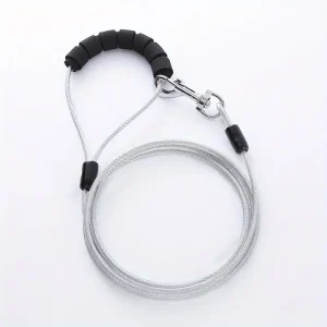 Long Steel Wire Dog Leash Large With Handle ( CLH-01037)