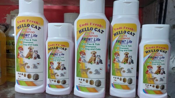 Hello Cat Front Life Shampoo Anti Flea & Tick For Dogs And Cats 180 ml