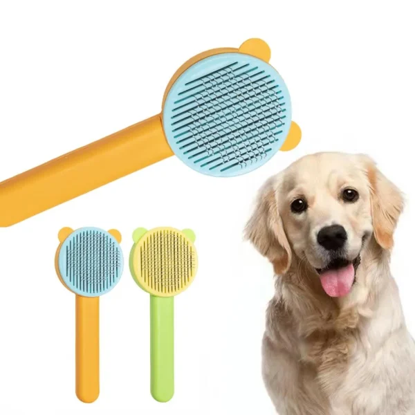 Pet Self Cleaning Beauty Comb to Remove Floating Hair With Packing.