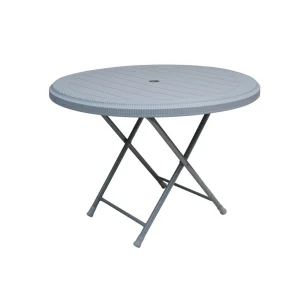 SAAB SP-215-RT STEEL PLASTIC RATTAN ROUND TABLE