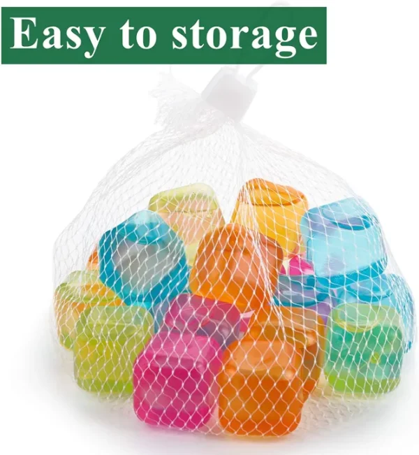 20 Pcs Reusable Multicolored Ice Cube. - Image 3