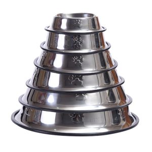 Stainless Steel Dog Bowl, Non Slip, Durable, Dogs Pets Feeding Bowl and Water Bowl Available in different Sizes.