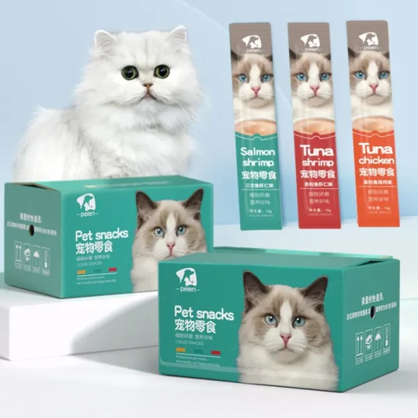 Cat Snacks Strips Sticks Creamy Treat Food, Liquid Food, 5 Pcs. - Image 4