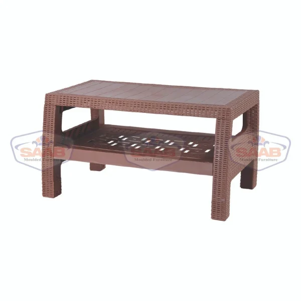 SAAB SP-370 Newly Designed Pure Plastic 2 Shelf Rattan Table From SAAB - Image 2