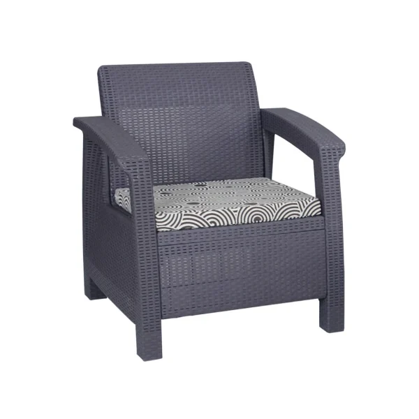 SAAB Newly Designed Rattan Allegra Single Seater Sofa with Printed Cushions SAAB SP-372 - Image 3