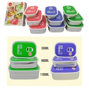 3pc Set Stainless Steel Insulated Vacuum Seal Leak Proof  ECO Friendly Lunch Box:
