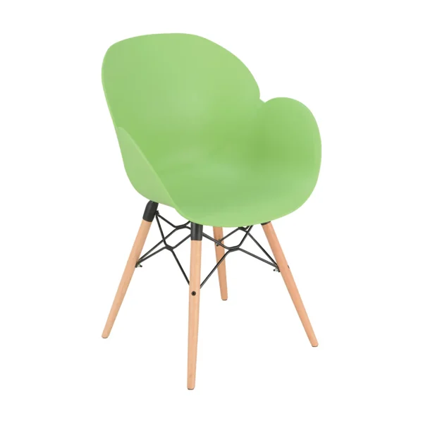 Oval Shell Chair With Wooden Legs Model SAAB SP-400-WL - Image 3