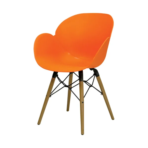 Oval Shell Chair With Wooden Legs Model SAAB SP-400-WL - Image 4