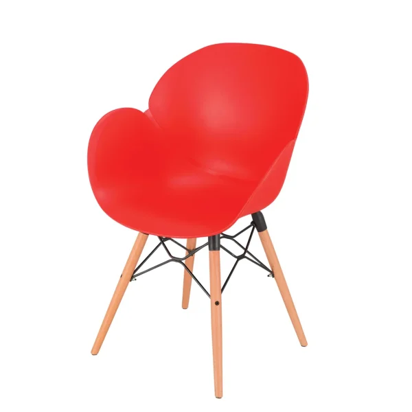 Oval Shell Chair With Wooden Legs Model SAAB SP-400-WL - Image 6
