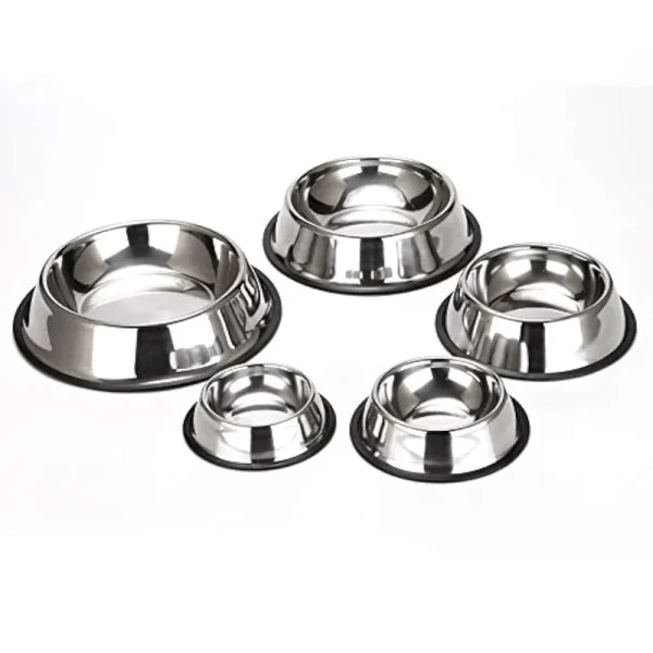 Stainless Steel Dog Bowl, Non Slip, Durable, Dogs Pets Feeding Bowl and Water Bowl Available in different Sizes. - Image 8