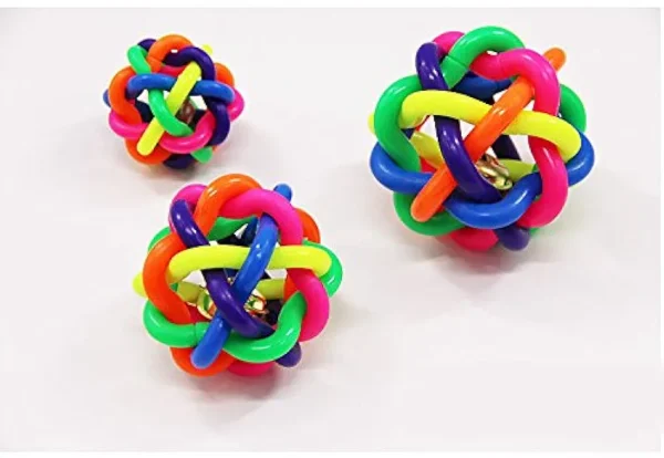 Dog Rainbow Ball Toys Pet Cat Toy, Pet chew Ball Toy.. - Image 2