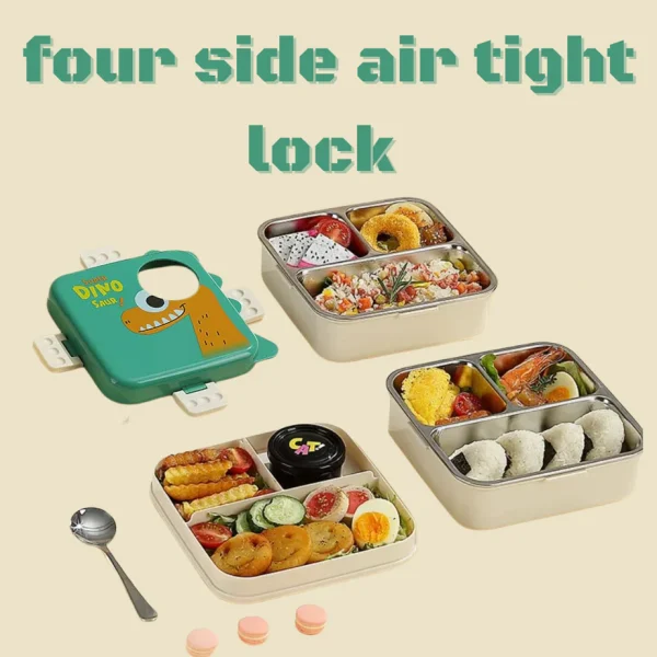 Super Dino 2-Layer Stainless Steel Lunch Box - Image 4