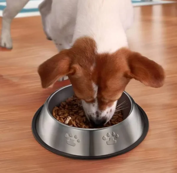 Stainless Steel Dog Bowl, Non Slip, Durable, Dogs Pets Feeding Bowl and Water Bowl Available in different Sizes. - Image 6