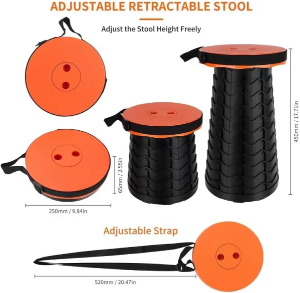 Folding Portable Stool Telescopic Chair - Image 5