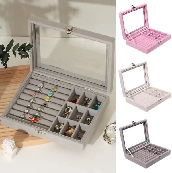 Portable Jewelry Storage Box, Lightweight Jewelry Organizer, Ring, Necklace, Bracelet Jewelry Organizer.