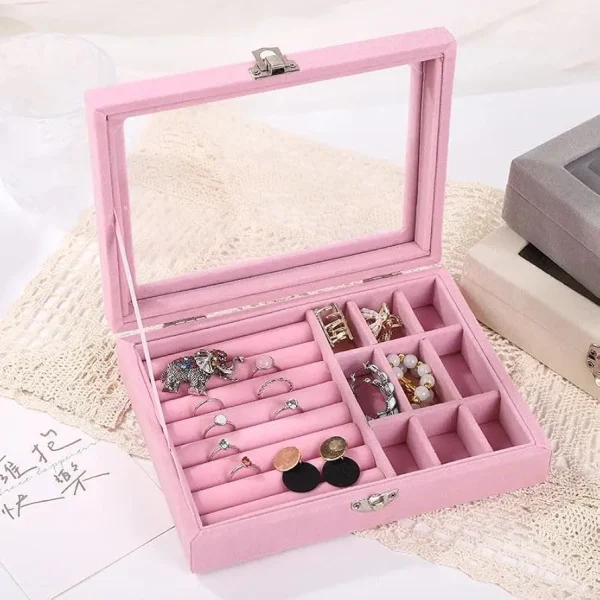 Portable Jewelry Storage Box, Lightweight Jewelry Organizer, Ring, Necklace, Bracelet Jewelry Organizer. - Image 4