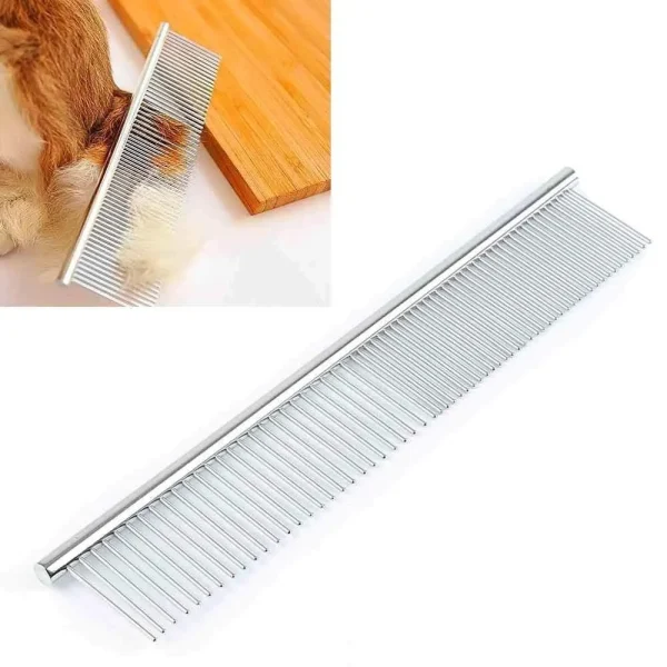 Stainless Steel, Pet Hair Grooming Comb.