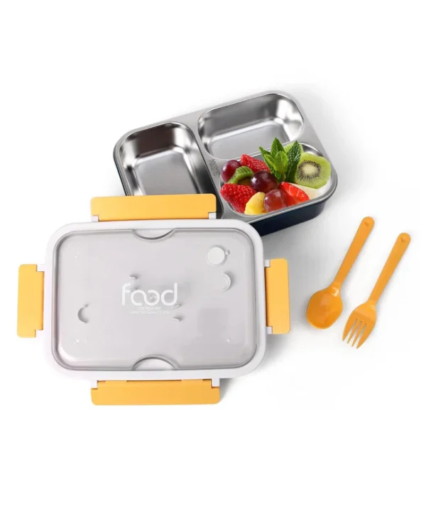 Stainless Steel Lunch Box with Spoon & Fork