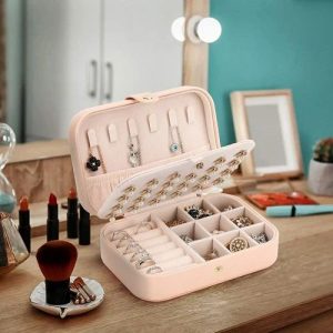 Jewellery Organizer, Pu Leather Portable Storage Box, Perfect Gift For Women.