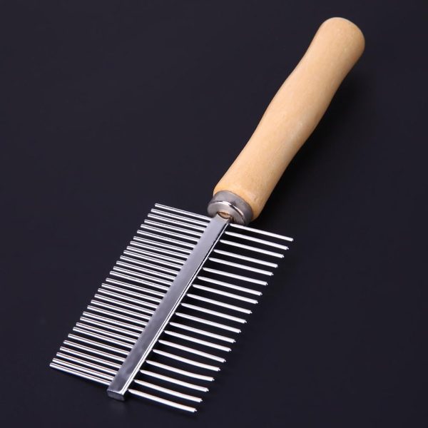 Double Sided Wood Handle Pet Comb, Pet Grooming Hair Brush, Comb for Dogs And Cats. - Image 3