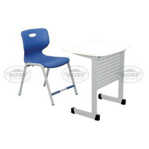 Boss B-914 Single Seater Desk Iron Frame Front Jali And Fiber Top Small.