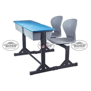 Boss B-482 2-Seater Study Desk with Plastic Top and 2 Chairs