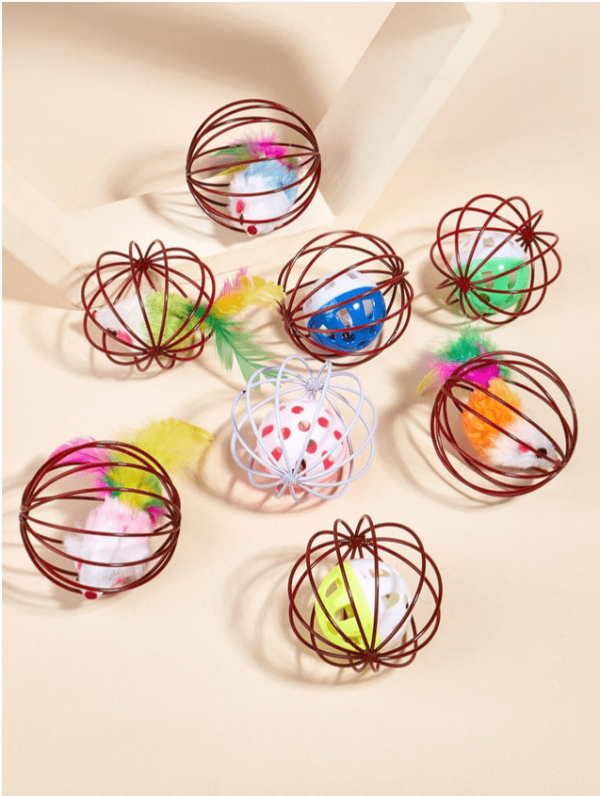 Pet Cat Toy, Cat Ball with Bell, Colorful Ball Toys with Small Bell for Cat And Kittens. - Image 3