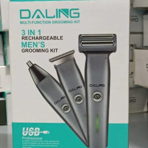 DALING DL-9218 3 In 1 Rechargeable Hair Clipper, Men's Grooming Kit, Multifunction Grooming Kit.