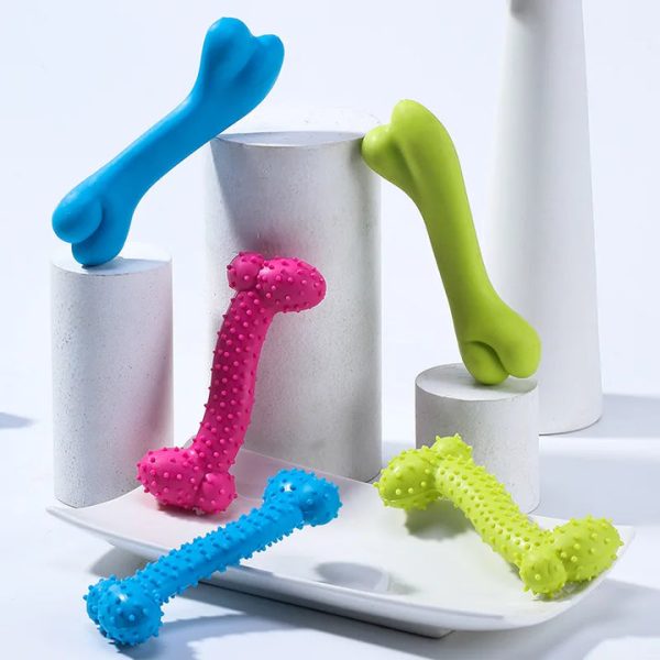 Dog Rubber Chew Bone, Dog Teether Toy (small). - Image 4