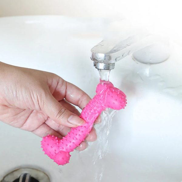 Dog Rubber Chew Bone, Dog Teether Toy (small). - Image 3