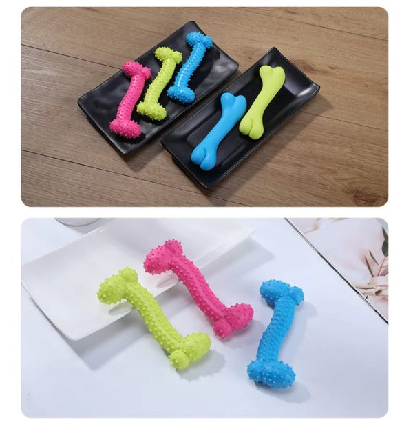 Dog Rubber Chew Bone, Dog Teether Toy (small). - Image 2