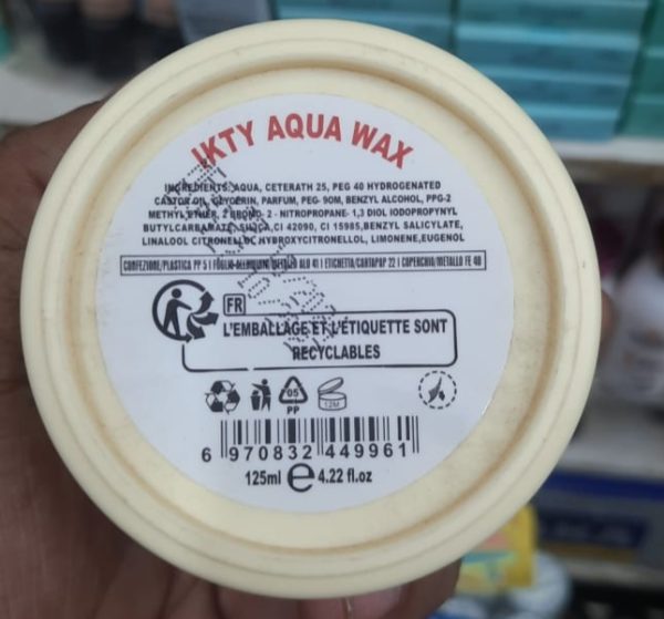 Ikty Aqua Wax, Hair Style Cream 125 ml. - Image 4
