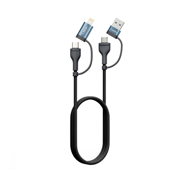Login L-910 4 IN 1 Cable, 60 W, Metal Alloy Head.