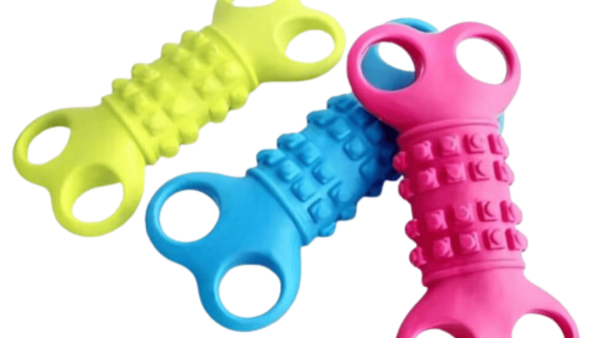 Bone Shape Puppy Toy, Dog Rubber Chew Bone, Dog Teether Toy. - Image 3