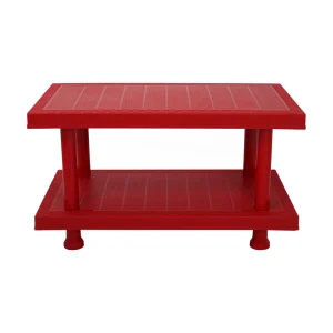 SAAB SP-329 Full Plastic Double Shelf Large Rattan Table