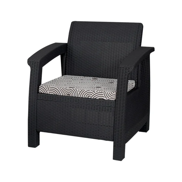 SAAB Newly Designed Rattan Allegra Single Seater Sofa with Printed Cushions SAAB SP-372 - Image 4