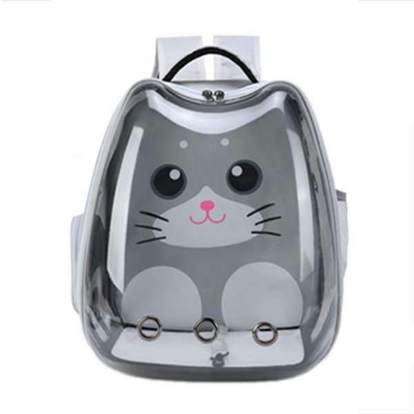 Cute Cartoon Backpack Bag for Pet Cat Carrying, Transparent Pet Carrying Bag. - Image 4