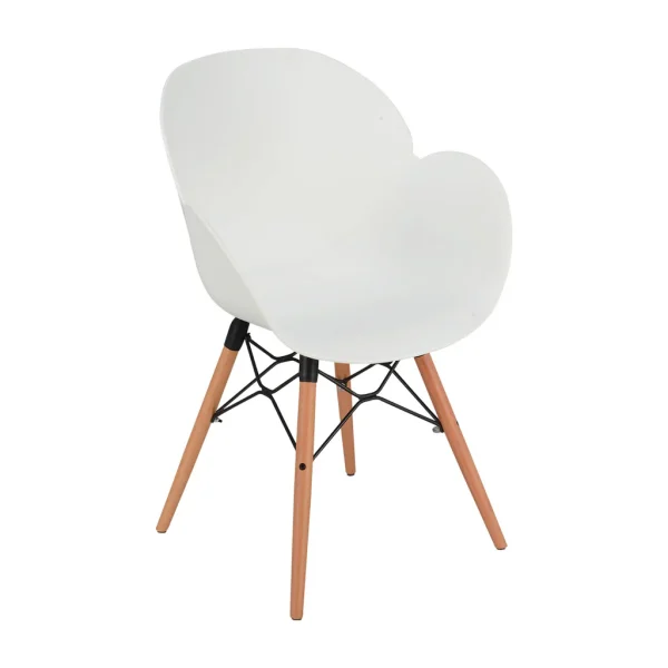 Oval Shell Chair With Wooden Legs Model SAAB SP-400-WL - Image 7