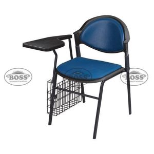 Boss B-02-SCB Comfort Study Chair with Cushion & Book Shelf