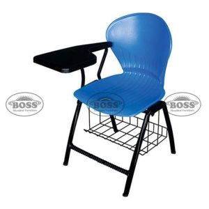 Boss B-06-SB Peacock Shell Study Chair with Bookshelf