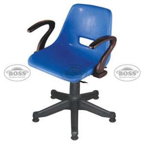 Boss B-208-MSA Shell Holo Revolving Chair with Arms and Mechanical Jack