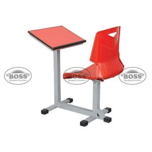 Boss B-917 Joint Bench with Wooden Desk Double Channel Single Seater.