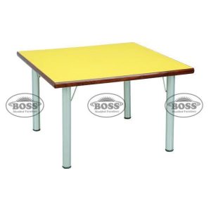 Boss B-921 Wooden Table Square With Steel 2 Inch Pipe.
