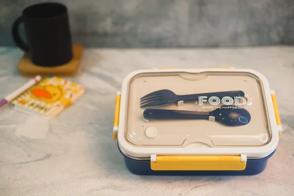 Stainless Steel Lunch Box with Spoon & Fork - Image 6