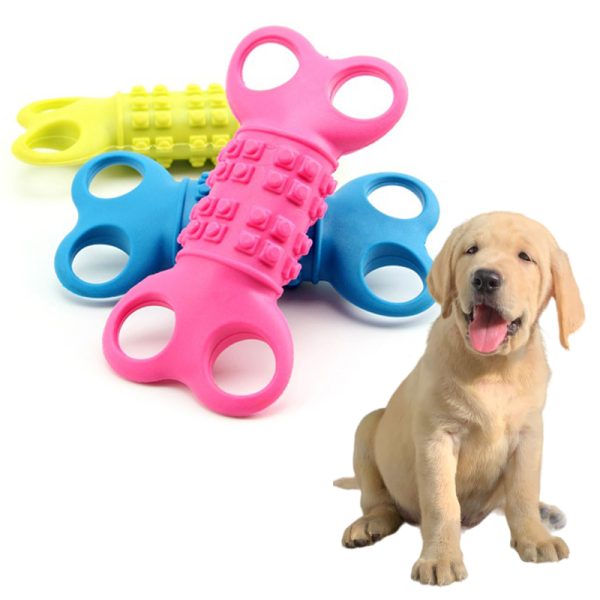 Bone Shape Puppy Toy, Dog Rubber Chew Bone, Dog Teether Toy. - Image 5